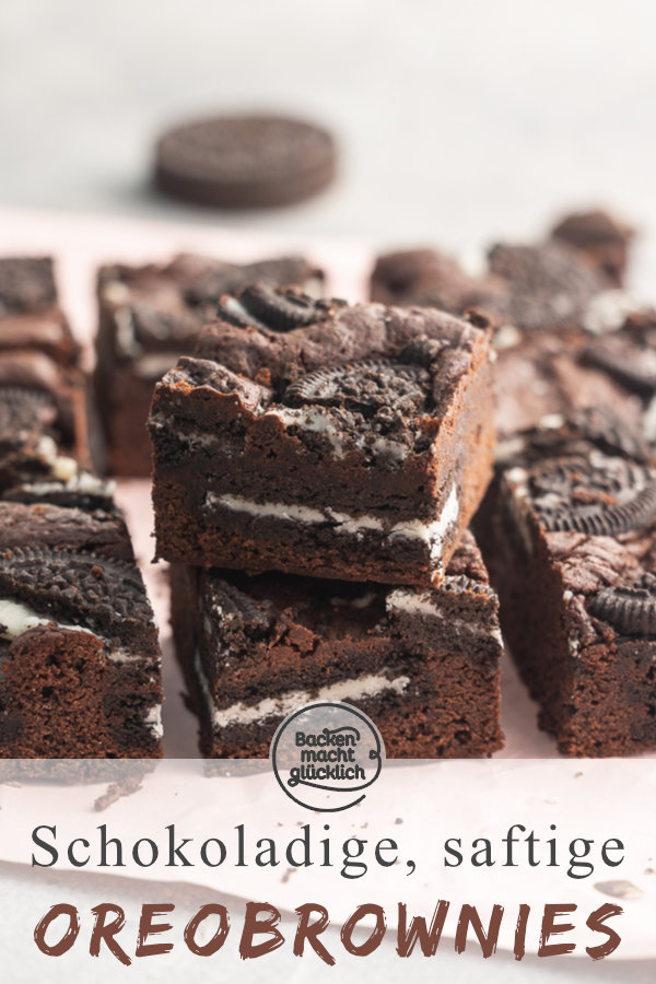 Die besten Oreo-Brownies: saftig, schokoladig, chewy. Dieses einfache Rezept für Brownies mit Oreo-Topping müsst ihr testen!