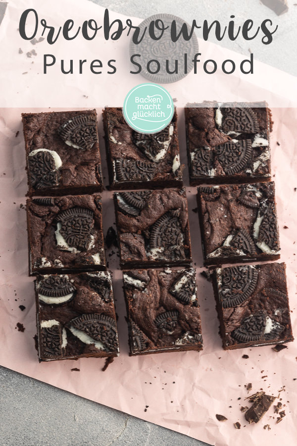 Die besten Oreo-Brownies: saftig, schokoladig, chewy. Dieses einfache Rezept für Brownies mit Oreo-Topping müsst ihr testen!