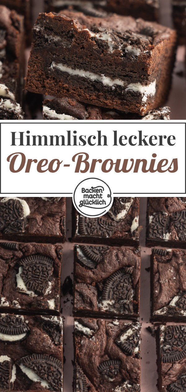 Die besten Oreo-Brownies: saftig, schokoladig, chewy. Dieses einfache Rezept für Brownies mit Oreo-Topping müsst ihr testen!