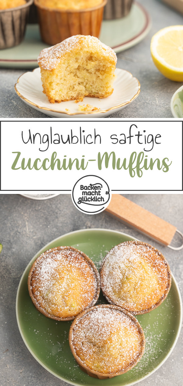 Süße Zucchinimuffins: sind herrlich! Durch das Gemüse werden die Muffins wunderbar saftig, flaumig und lecker.