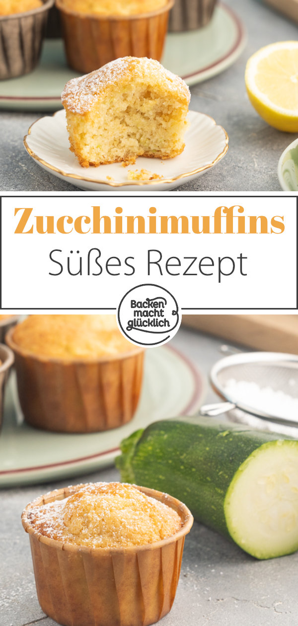 Süße Zucchinimuffins: sind herrlich! Durch das Gemüse werden die Muffins wunderbar saftig, flaumig und lecker.