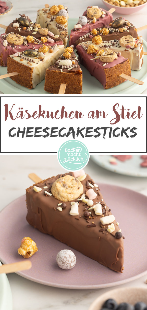 Käsekuchen-Sticks sind der Hit auf jeder Party: super lecker & ein Hingucker. Mit unseren Tipps gelingt das Rezept garantiert!