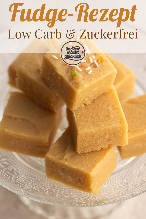 Himmlisches Low Carb Fudge ohne Zucker: super cremig, kohlenhydratarm & lecker! Nur 15 Minuten Aufwand. Mit Erdnusscreme oder Mandelmus.