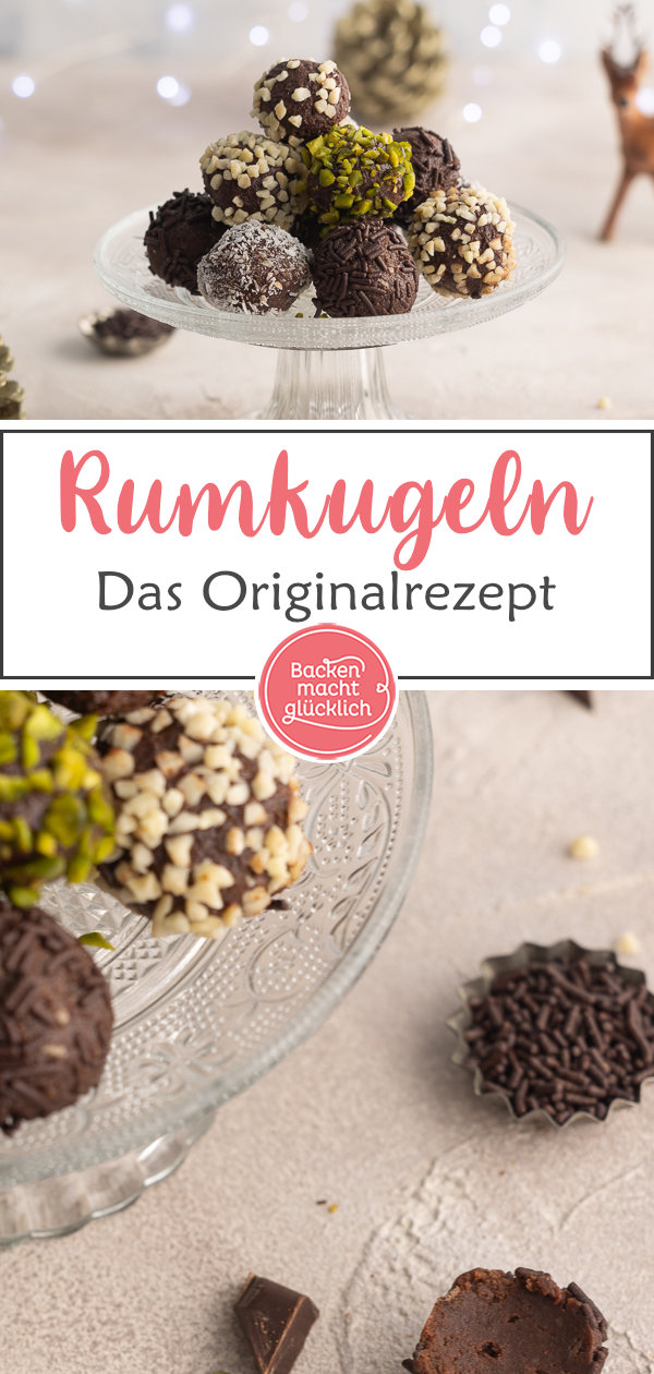 Rumkugeln selber machen ist kinderleicht. Diese Schoko-Rum-Trüffel zergehen auf der Zunge.