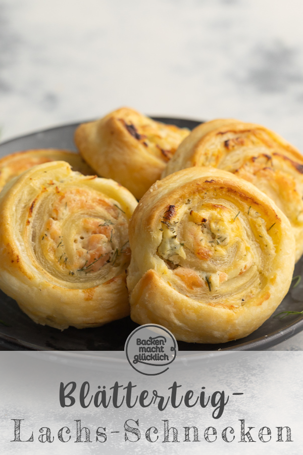 Herzhafte Blätterteigschnecken mit Lachs: einfach zu backen, schnell fertig und unglaublich lecker.