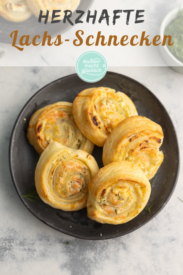 Herzhafte Blätterteigschnecken mit Lachs: einfach zu backen, schnell fertig und unglaublich lecker.