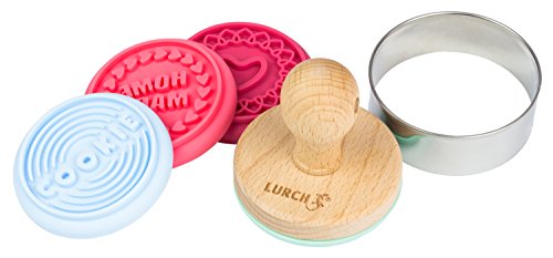 Lurch 10524 Keksstempel Set Homemade Cookies 6-teilig aus 100% BPA-freiem Platin Silikon, mehrfarbig, 6 x 6 x 6 cm